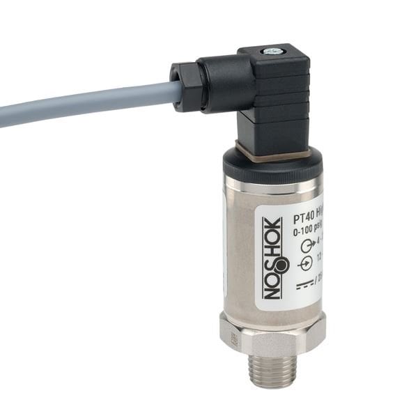 Noshok Pressure Transmitter, 0-2000 psi gauge, +/-0.125% of span, 0 Vdc to 5 Vdc, 3-wire, 1/4 NPT male, DIN PT40-2000psig-2-2-2-17 - main